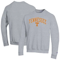 Men's Champion  Heather Gray Tennessee Volunteers Arch Over Logo Pullover Sweatshirt