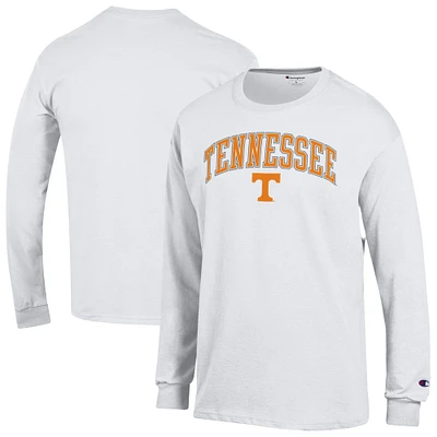 T-shirt à manches longues pour homme avec logo Arch Over des Tennessee Volunteers, blanc