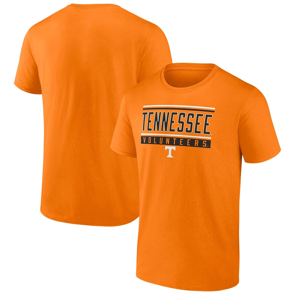 T-shirt à rayures et blocs Fundamentals Tennessee Volunteers Orange pour hommes Fanatics
