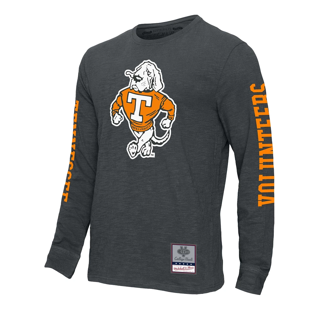 T-shirt à manches longues pour homme Mitchell & Ness Charcoal Tennessee Volunteers Team Pride