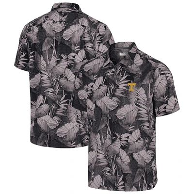 Men's Tommy Bahama  Black Tennessee Volunteers Coast Nuevo Fronds Camp Button-Up Top