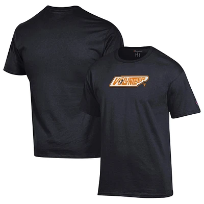 T-shirt noir pour homme avec contour de l'état des Tennessee Volunteers