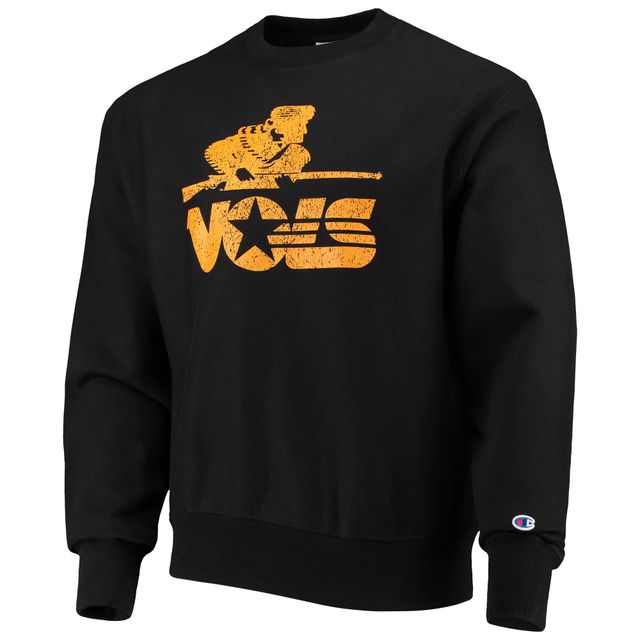 Sweat-shirt noir Champion Tennessee Volunteers Vault Logo Reverse Weave pour homme