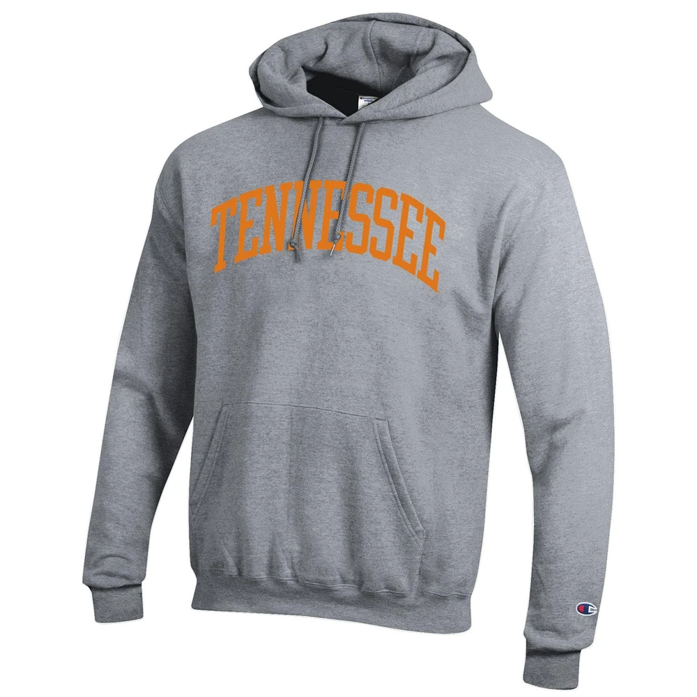 Men's Champion  Heather Gray Tennessee Volunteers Basic Arch Fleece Pullover Hoodie