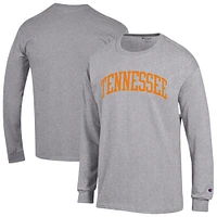 T-shirt à manches longues Basic Arch pour homme, gris chiné, champion des Tennessee Volunteers