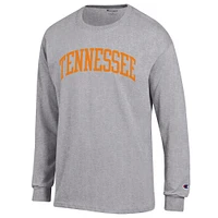 T-shirt à manches longues Basic Arch pour homme, gris chiné, champion des Tennessee Volunteers