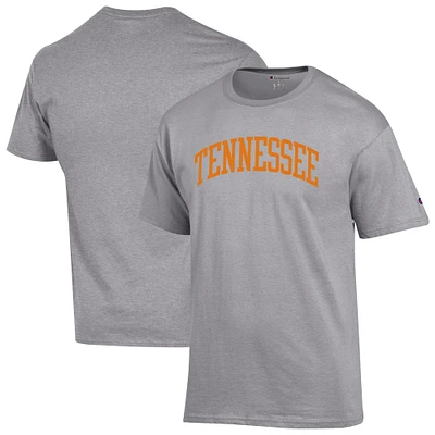 Men's Champion  Heather Gray Tennessee Volunteers Basic Arch T-Shirt