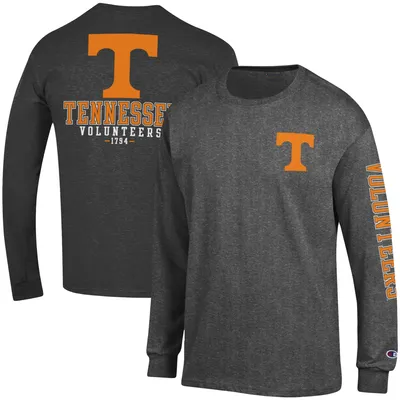 Tennessee Volunteers Champion Team Stack Long Sleeve T-Shirt - Heathered Gray