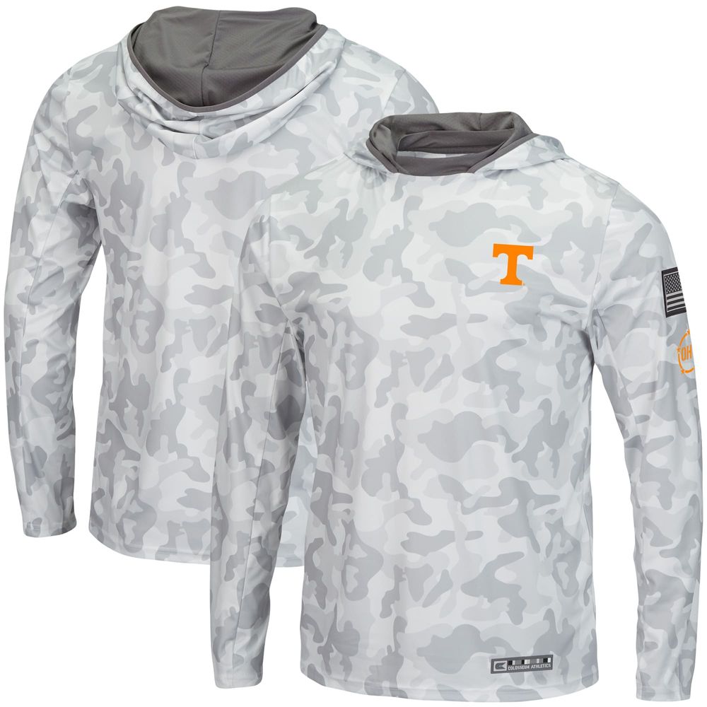 Men's Colosseum Arctic Camo Tennessee Volunteers OHT Military Appreciation Long Sleeve Hoodie Top