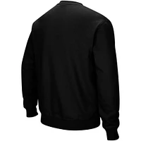 Men's Colosseum Black Tennessee Volunteers Arch & Logo Crew Neck Sweatshirt
