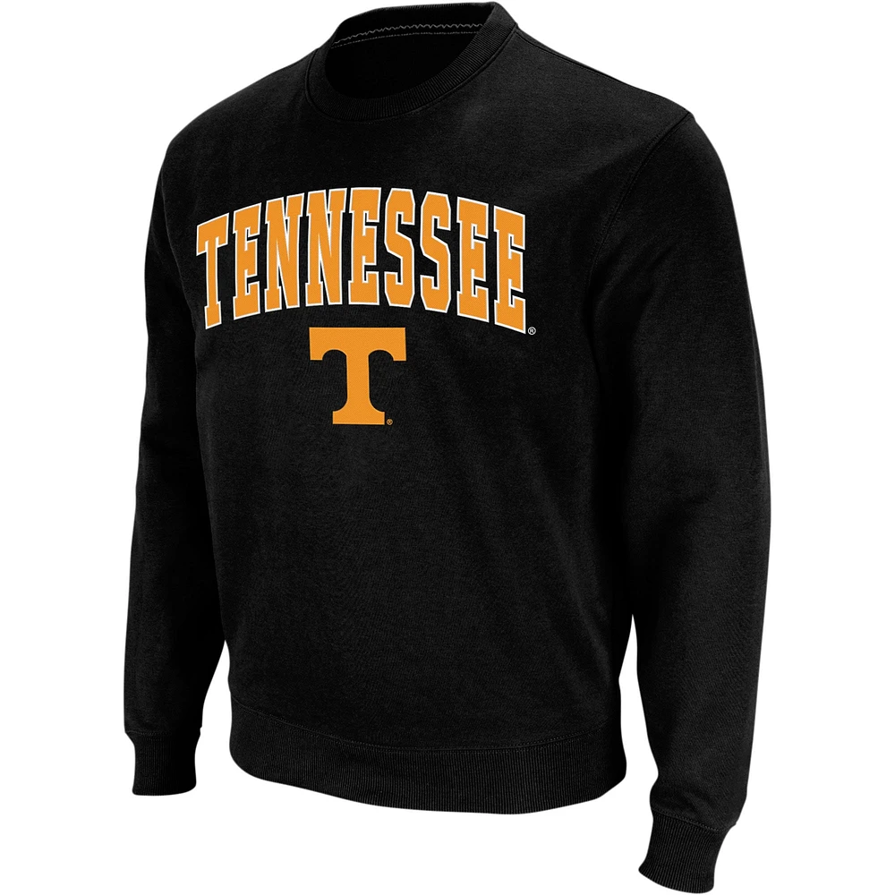 Men's Colosseum Tennessee Volunteers Arch & Logo Crew Neck Sweatshirt