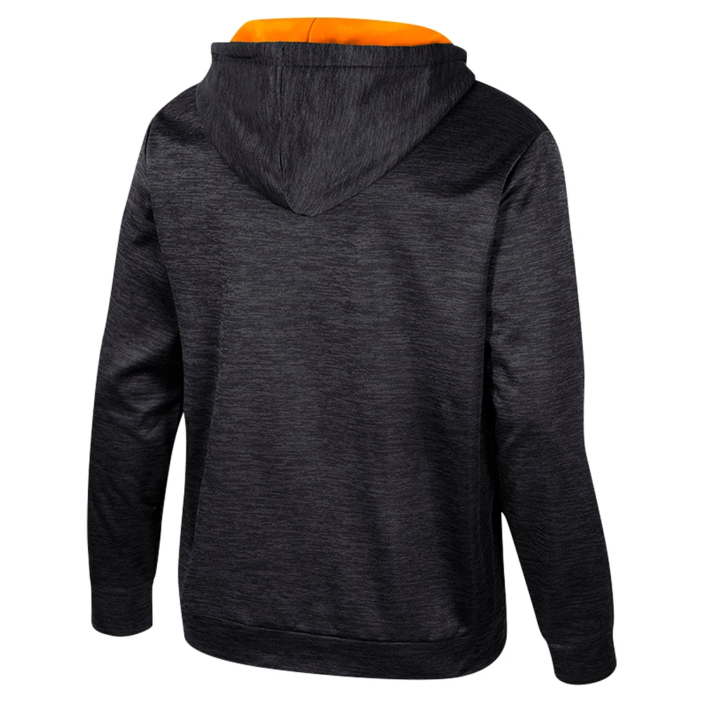 Men's Colosseum Black Tennessee Volunteers Cypher Half-Zip Hoodie