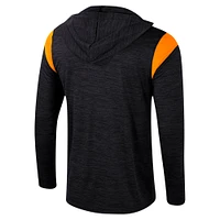 Men's Colosseum Black Tennessee Volunteers Dozer Half-Zip Windshirt