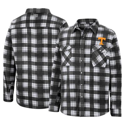 Men's Colosseum Black Tennessee Volunteers Ellis Full-Snap Jacket