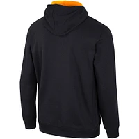 Men's Colosseum Black Tennessee Volunteers Half-Zip Hoodie