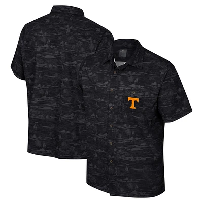 Men's Colosseum Black Tennessee Volunteers Ozark Button-Up Shirt