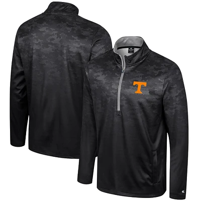 Men's Colosseum  Black Tennessee Volunteers The Machine Half-Zip Jacket