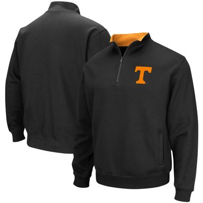 Men's Colosseum Black Tennessee Volunteers Tortugas Logo Quarter-Zip Jacket