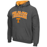 Men's Colosseum Charcoal Tennessee Volunteers Arch & Logo 3.0 Pullover Hoodie