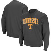 Men's Colosseum Charcoal Tennessee Volunteers Arch & Logo Crew Neck Sweatshirt