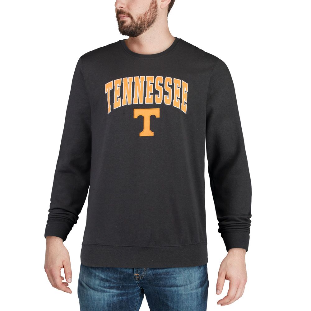 Men's Colosseum Charcoal Tennessee Volunteers Arch & Logo Crew Neck Sweatshirt