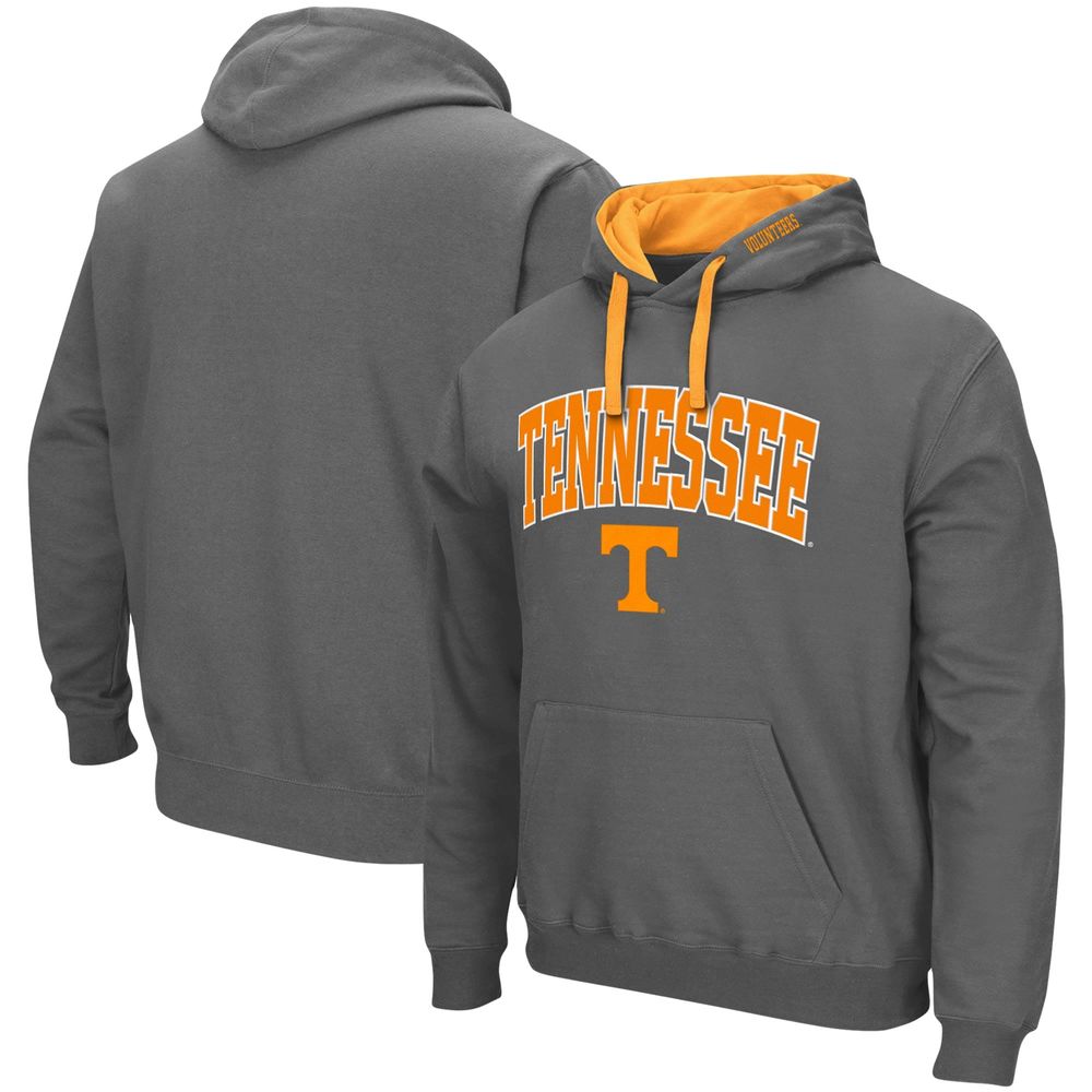 Men's Colosseum Charcoal Tennessee Volunteers Big & Tall Arch Logo 2.0 Pullover Hoodie