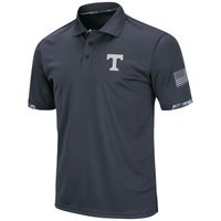 Men's Colosseum Charcoal Tennessee Volunteers Big & Tall OHT Military Appreciation Digital Camo Polo