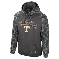 Colosseum Charcoal Tennessee Volunteers OHT Military Appréciation Camo Raglan Pull à capuche pour hommes