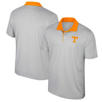 Polo rayé Tennessee Volunteers Big & Tall Tuck pour hommes, gris Colosseum