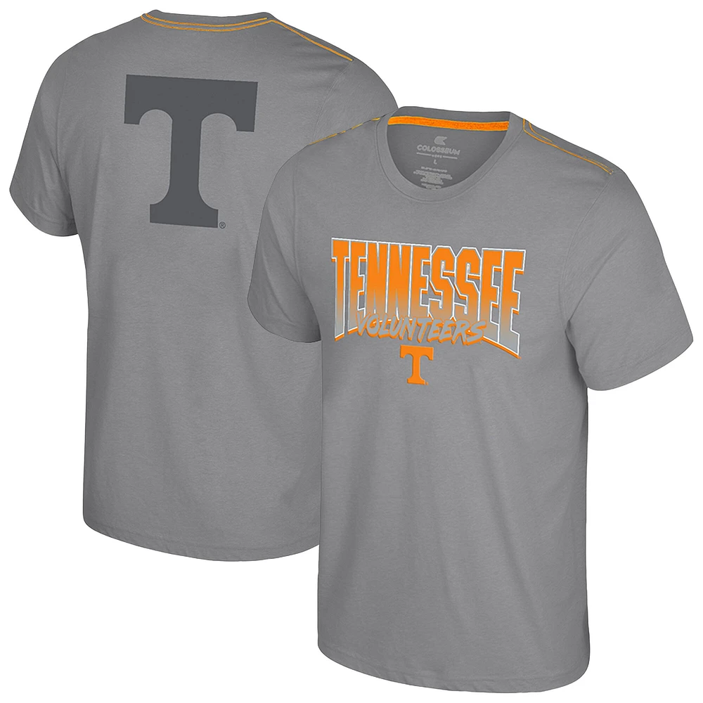 T-shirt gris à double logo pour homme Colosseum Tennessee Volunteers