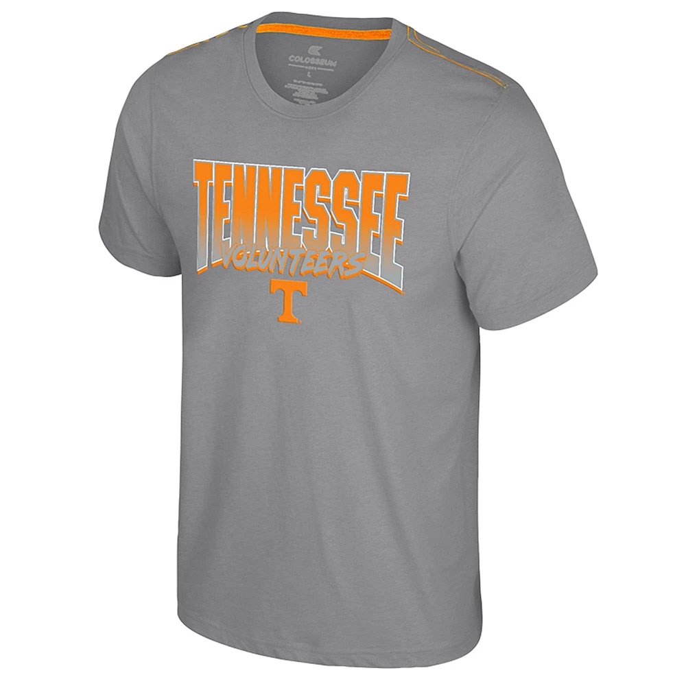 T-shirt gris à double logo pour homme Colosseum Tennessee Volunteers