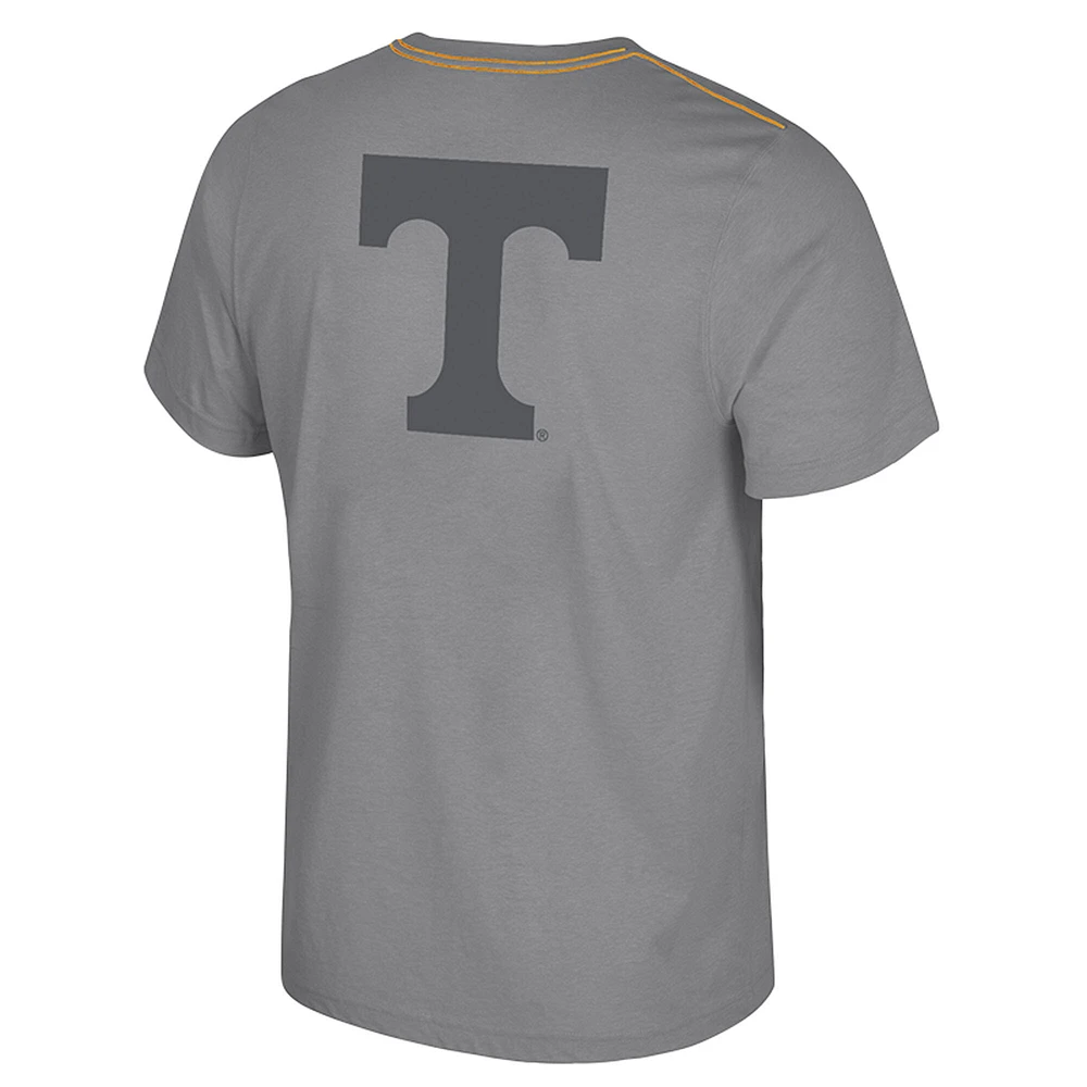 T-shirt gris à double logo pour homme Colosseum Tennessee Volunteers