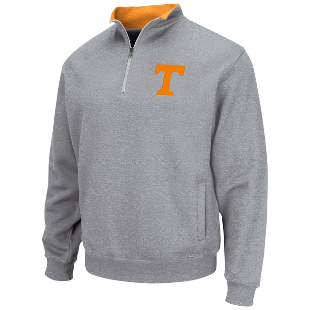 Veste Colosseum Heathered Grey Tennessee Volunteers Tortugas Team Logo Quarter-Zip Jacket pour homme