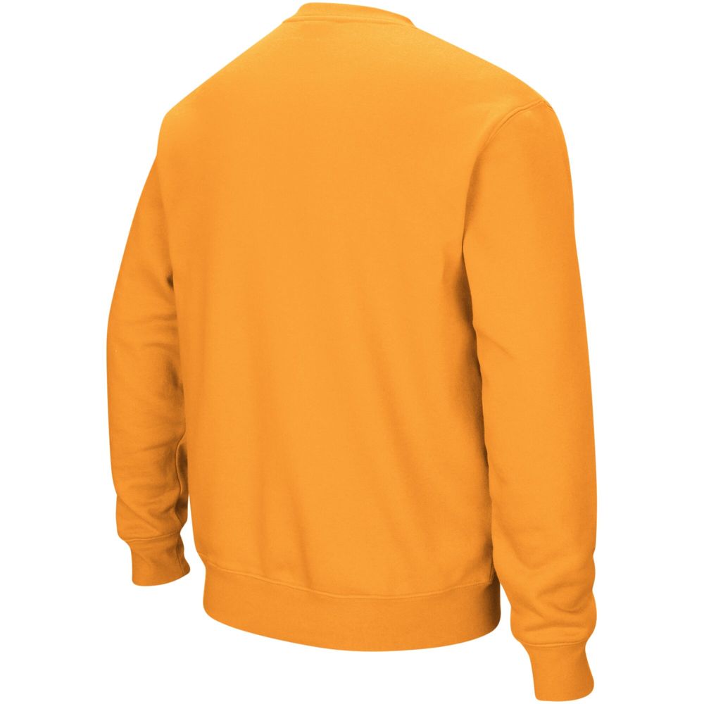 Men's Colosseum Tennessee Orange Volunteers Arch & Logo Crew Neck Sweatshirt