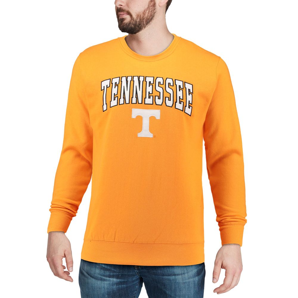 Men's Colosseum Tennessee Orange Volunteers Arch & Logo Crew Neck Sweatshirt