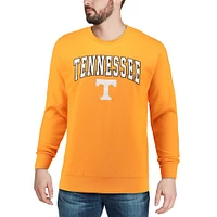 Men's Colosseum Tennessee Orange Volunteers Arch & Logo Crew Neck Sweatshirt