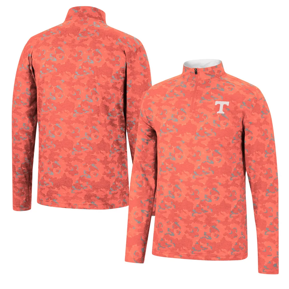 Men's Nike Cream Tennessee Volunteers Raglan Quarter-Zip Jacket