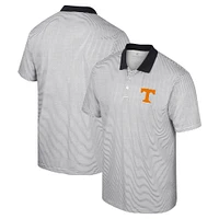 Men's Colosseum White/Black Tennessee Volunteers Print Stripe Polo