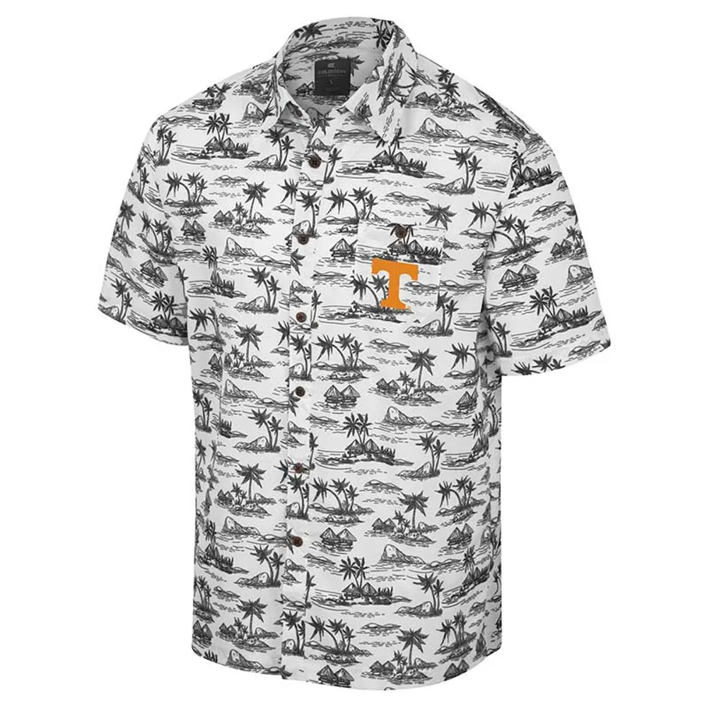 Colosseum White Tennessee Volunteers Spontaneous is Romantic Camp Chemise boutonnée pour hommes