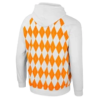 Men's Colosseum White Tennessee Volunteers The Dealio Raglan Pullover Hoodie