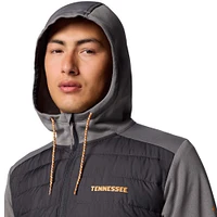 Men's Columbia  Charcoal/Gray Tennessee Volunteers Out-Shield Hybrid Full-Zip Hoodie Jacket