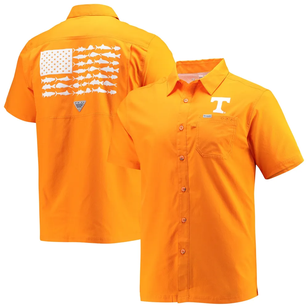 Lids Tennessee Volunteers Columbia PFG Slack Tide Camp Button-Up