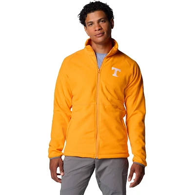 Veste polaire à glissière complète Columbia Tennessee Orange Volunteers Flanker IV pour homme