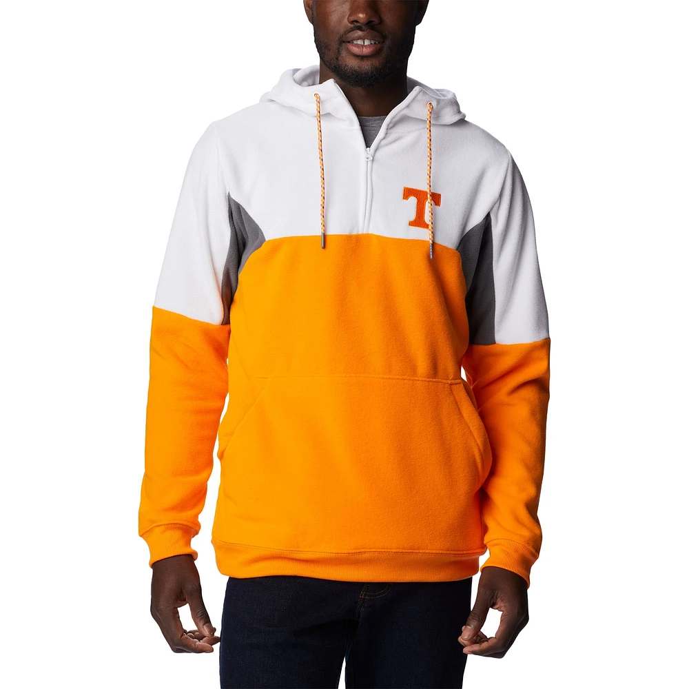 Sweat à capuche quart de zip Columbia Tennessee Orange Volunteers Lodge pour hommes