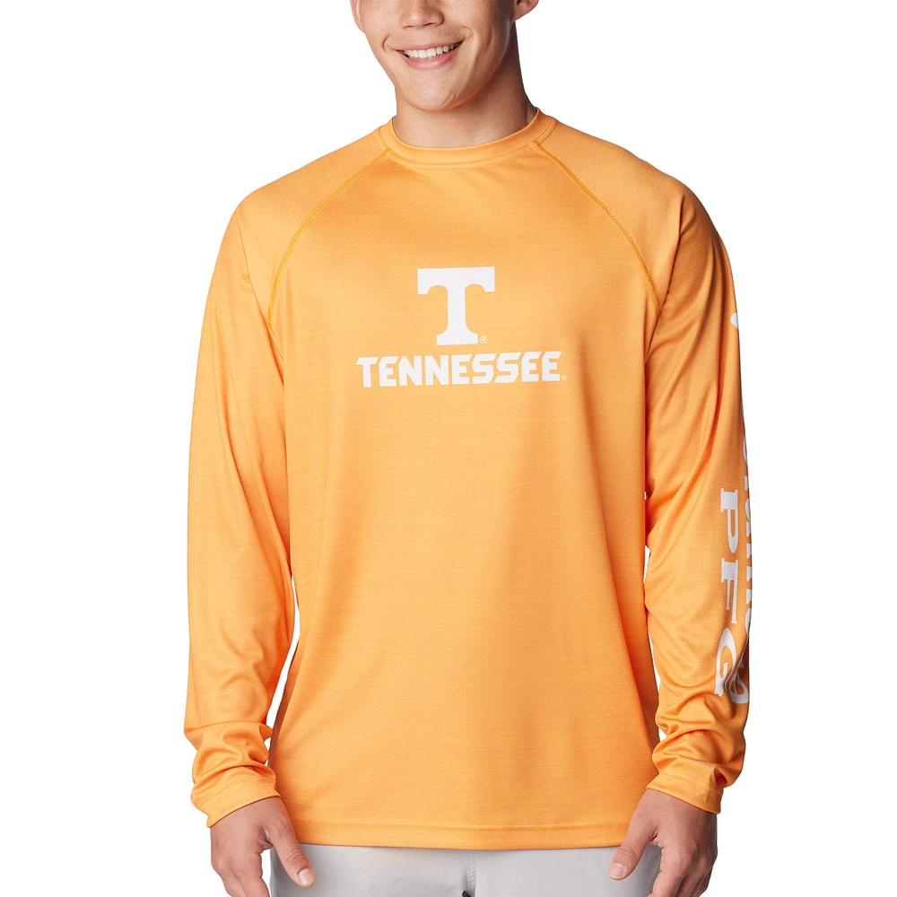 Men's Columbia  Tennessee Orange Volunteers PFG Terminal Tackle Omni-Shade Raglan Long Sleeve T-Shirt