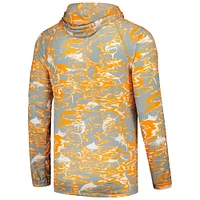 T-shirt à capuche manches longues pour homme Columbia Tennessee Orange Volunteers PFG Terminal Tackle Omni-Shade Rippled