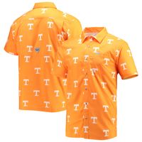 Men's Columbia Tennessee Orange Volunteers Super Slack Tide Omni-Shade Button-Up Shirt