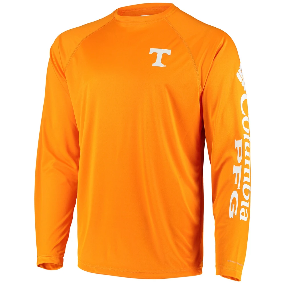 T-shirt à manches longues Columbia Tennessee Volunteers Terminal Tackle Omni-Shade Raglan pour homme