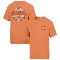 T-shirt pour hommes Comfort Wash Tennessee Orange Volunteers 2024 NCAA Baseball College World Series Champions