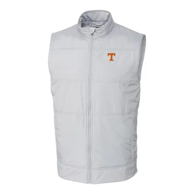 Tennessee Volunteers Cutter & Buck Big Tall Stealth DryTec Full-Zip Vest - Gray